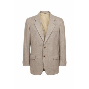 Van Julian for Dillard’s 100% Wool Sport Coat Blazer Taupe Classic Fit Men’s L